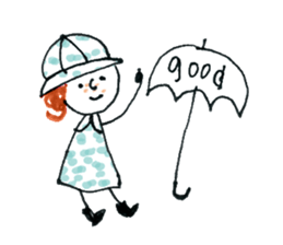 Girl of curly hair sticker #10933993