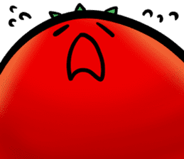 A tomato which has many expressions. sticker #10934133