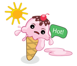 Delicious Cone Ice Cream sticker #10934417