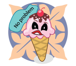 Delicious Cone Ice Cream sticker #10934432