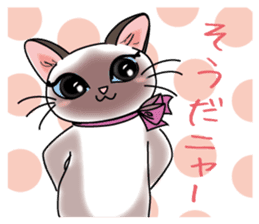 Cute Siamese cat Sticker sticker #10935220
