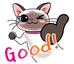 Cute Siamese cat Sticker sticker #10935223