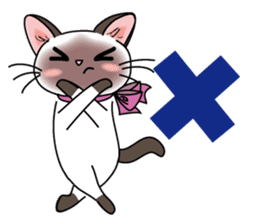 Cute Siamese cat Sticker sticker #10935234