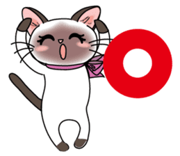 Cute Siamese cat Sticker sticker #10935235