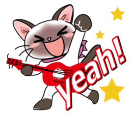 Cute Siamese cat Sticker sticker #10935252