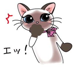 Cute Siamese cat Sticker sticker #10935255