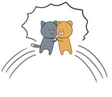 JUST CAT AND BEAR 2 sticker #10935735