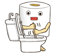 Toilet roll Sticker 3 sticker #10939427