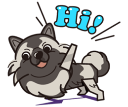 iinu - Keeshond sticker #10940056
