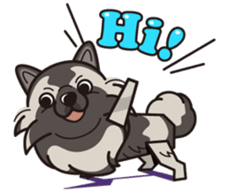 iinu - Keeshond sticker #10940056