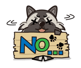 iinu - Keeshond sticker #10940061