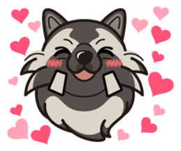 iinu - Keeshond sticker #10940065