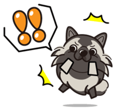 iinu - Keeshond sticker #10940072