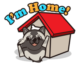 iinu - Keeshond sticker #10940075