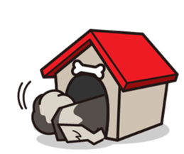 iinu - Keeshond sticker #10940077