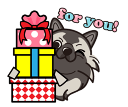 iinu - Keeshond sticker #10940078