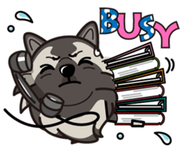 iinu - Keeshond sticker #10940079