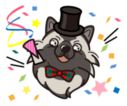 iinu - Keeshond sticker #10940083