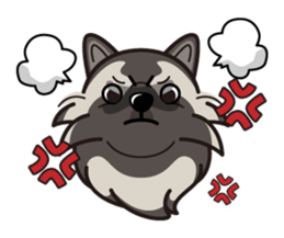 iinu - Keeshond sticker #10940088
