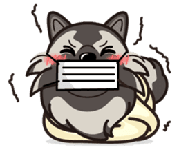 iinu - Keeshond sticker #10940093