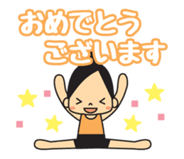 Rhythmic gymnastic girls 2 sticker #10940875