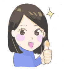 Days of pretty mom and bobbed hair baby sticker #10941348