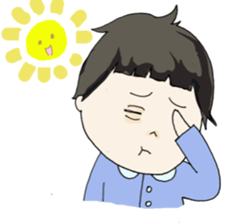 Days of pretty mom and bobbed hair baby sticker #10941350