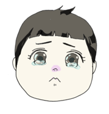 Days of pretty mom and bobbed hair baby sticker #10941353