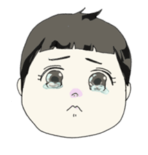 Days of pretty mom and bobbed hair baby sticker #10941353