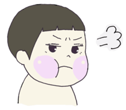 Days of pretty mom and bobbed hair baby sticker #10941354