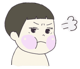 Days of pretty mom and bobbed hair baby sticker #10941354