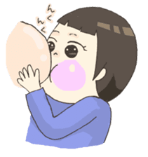 Days of pretty mom and bobbed hair baby sticker #10941360