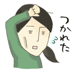 Days of pretty mom and bobbed hair baby sticker #10941365