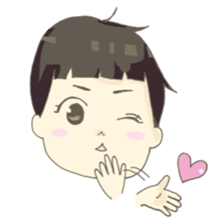 Days of pretty mom and bobbed hair baby sticker #10941370