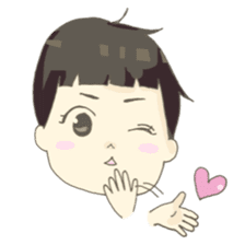 Days of pretty mom and bobbed hair baby sticker #10941370