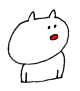 White small cat sticker #10941658