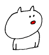 White small cat sticker #10941658