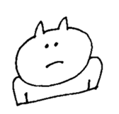 White small cat sticker #10941666