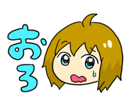 Sound effect girl! sticker #10941939