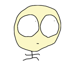 Round face man2 sticker #10942229