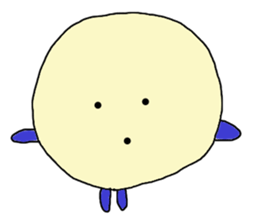 Round face man2 sticker #10942241