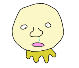 Round face man2 sticker #10942244