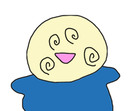 Round face man2 sticker #10942246