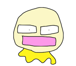 Round face man2 sticker #10942248