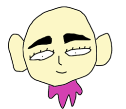 Round face man2 sticker #10942252