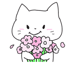 White cat NANA sticker #10943019