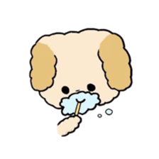 This is my Fluffy Dog. sticker #10944417