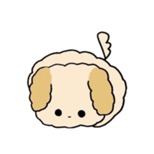 This is my Fluffy Dog. sticker #10944419