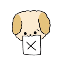 This is my Fluffy Dog. sticker #10944421