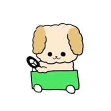 This is my Fluffy Dog. sticker #10944422